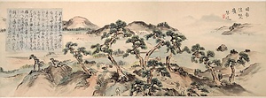 博多千代松原図等画巻　2）周南佐埜嶺図