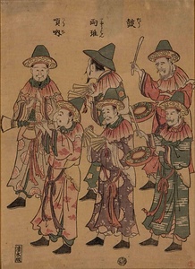 琉球人行列図　路次楽