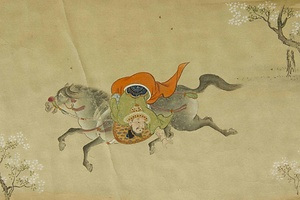 唐人騎馬之図 とうじんきばのず