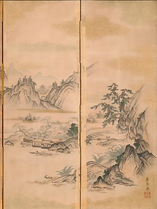 山水図屏風 さんすいずびょうぶ