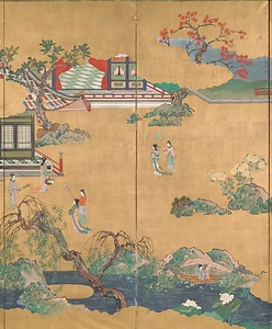 唐美人図屏風 とうびじんずびょうぶ