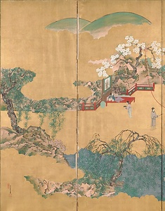 唐美人図屏風 とうびじんずびょうぶ