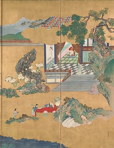 唐美人図屏風 とうびじんずびょうぶ