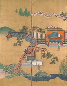 唐美人図屏風 とうびじんずびょうぶ