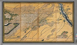 松山城下図屏風 まつやまじょうかずびょうぶ