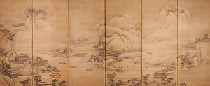 西湖図屏風