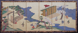 源氏図屏風（雛屏風） げんじずびょうぶ（ひなびょうぶ）