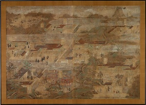 綾本著色聖徳太子絵伝（絵殿旧障子絵）〈秦致真筆／（法隆寺献納）〉 りょうほんちゃくしょくしょうとくたいしえでん