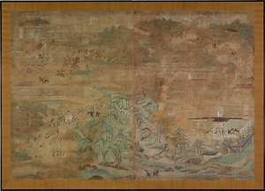 綾本著色聖徳太子絵伝（絵殿旧障子絵）〈秦致真筆／（法隆寺献納）〉 りょうほんちゃくしょくしょうとくたいしえでん