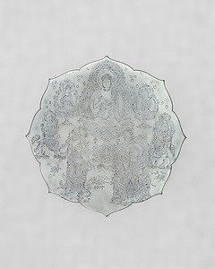 線刻釈迦三尊等鏡像