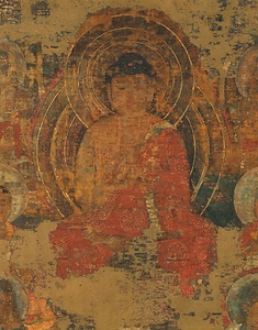 絹本著色浄土曼荼羅図〈（伝清海曼荼羅）／〉 けんぽんちゃくしょくじょうどまんだらず