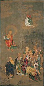 絹本著色五百羅漢図〈伝明兆筆／東福寺伝来〉