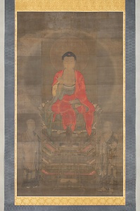 絹本著色釈迦二声聞像
