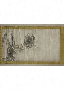 紙本墨画蓮池図〈伊藤若冲筆／〉