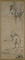 紙本墨画蜆子和尚図〈可翁筆／〉
