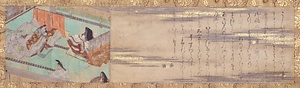 紙本著色紫式部日記絵詞残闕