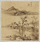 絹本淡彩及墨画山水書画冊〈董其昌筆／〉