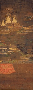 絹本著色二河白道図