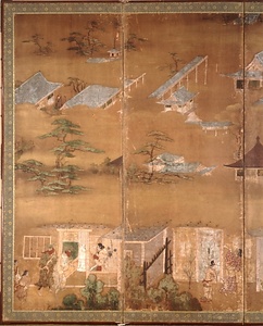 紙本著色名所風俗図〈／六曲屏風〉 