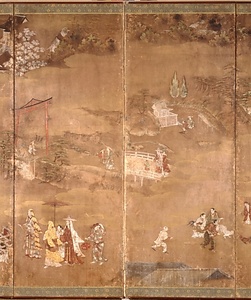 紙本著色名所風俗図〈／六曲屏風〉 