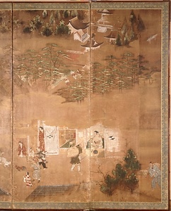 紙本著色名所風俗図〈／六曲屏風〉 