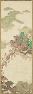 紙本著色近江八景図〈今村紫紅筆／〉