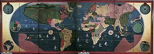 紙本著色四都図・世界図〈／八曲屏風〉 
