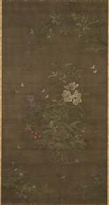 絹本著色草虫図 けんぽんちゃくしょくそうちゅうず