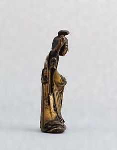 銅造摩耶夫人及天人像（法隆寺献納） 