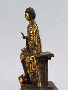 銅造阿弥陀如来及両脇侍像（法隆寺献納） 