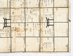 大和国乙木庄条里坪付図 やまとのくにおとぎのしょうじょうりつぼつけず
