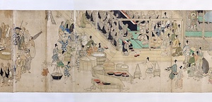 紙本著色遊行上人絵伝〈巻第三残巻、第七／〉 