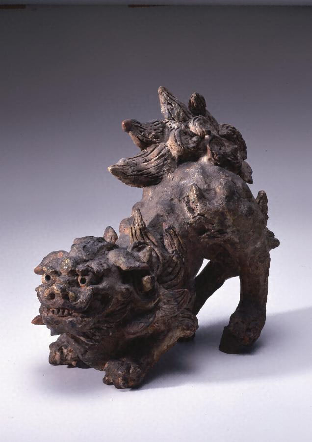 二彩獅子 長次郎作 文化遺産オンライン