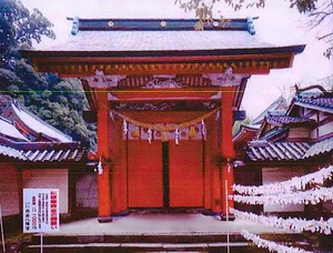 柞原八幡宮 西門 ゆすはらはちまんぐう にしもん