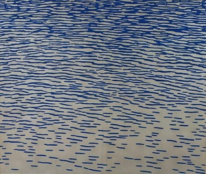 漣（福田平八郎筆　昭和七年／絹本白金地著色）