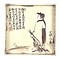 銹絵寒山拾得図角皿<br />
尾形乾山作　尾形光琳画