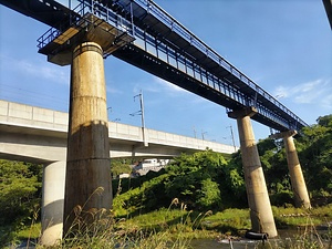 ＩＧＲいわて銀河鉄道第九馬淵川橋梁（下り線）