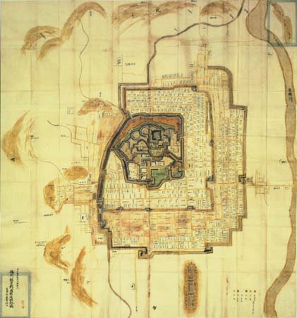 19th Century Map of Himeji city