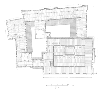1.Dai-Tenshu,Ko-Tenshu and Watariyagura (Donjon Compound): Plan