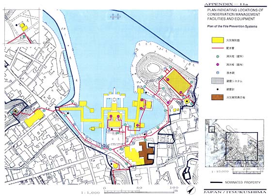 PLAN INDICATING LOCATIONS OF CONSERVATION MANAGEMENT FACILITIES AND EQUIPMENT