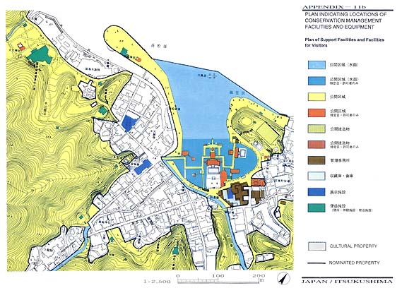 PLAN INDICATING LOCATIONS OF CONSERVATION MANAGEMENT FACILITIES AND EQUIPMENT