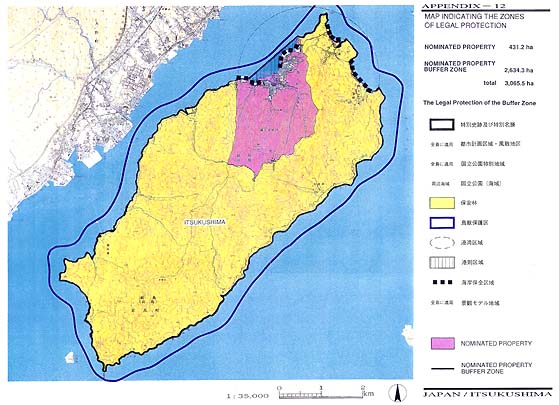 MAP INDICATING THE ZONES OF LEGAL PROTECTION