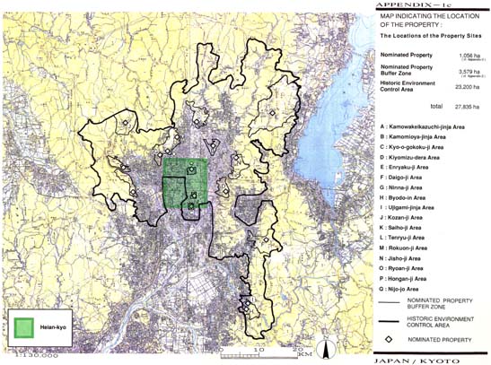 MAP(The Locations of the Property Sites)