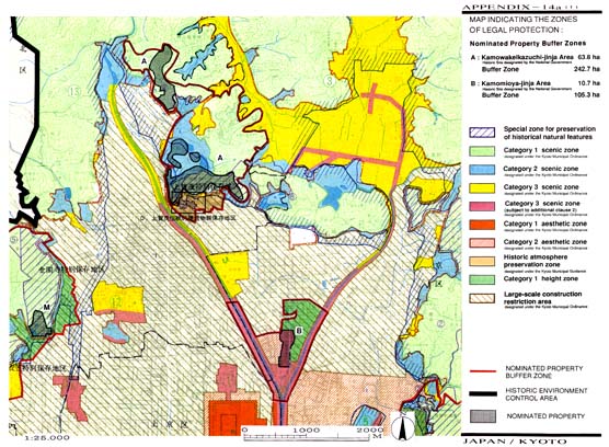 MAP INDICATING THE ZONES OF LEGAL PROTECTION:Nominated Property Buffer Zones
