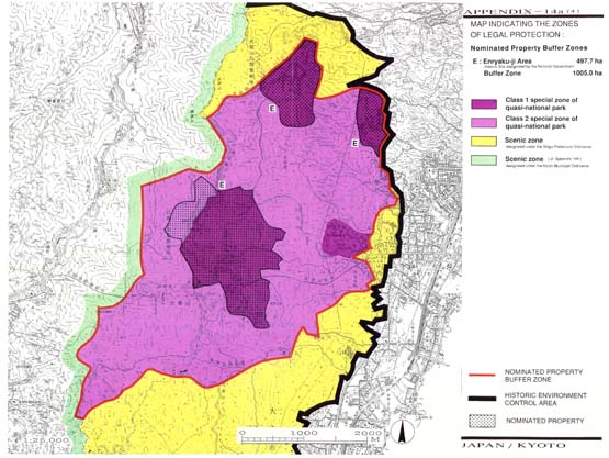MAP INDICATING THE ZONES OF LEGAL PROTECTION:Nominated Property Buffer Zones