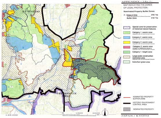MAP INDICATING THE ZONES OF LEGAL PROTECTION:Nominated Property Buffer Zones