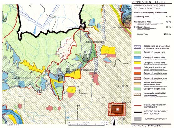 MAP INDICATING THE ZONES OF LEGAL PROTECTION:Nominated Property Buffer Zones