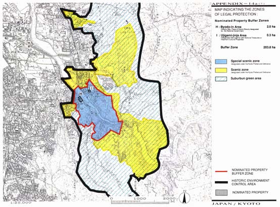 MAP INDICATING THE ZONES OF LEGAL PROTECTION:Nominated Property Buffer Zones