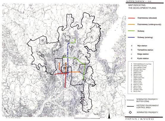 MAP INDICATING THE DEVELOPMENT PLANS