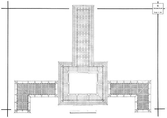 DETAILED RECORD DRAWINGS OF THE Byodo-in Ho-o-do (after repair) 6. Ceiling plan